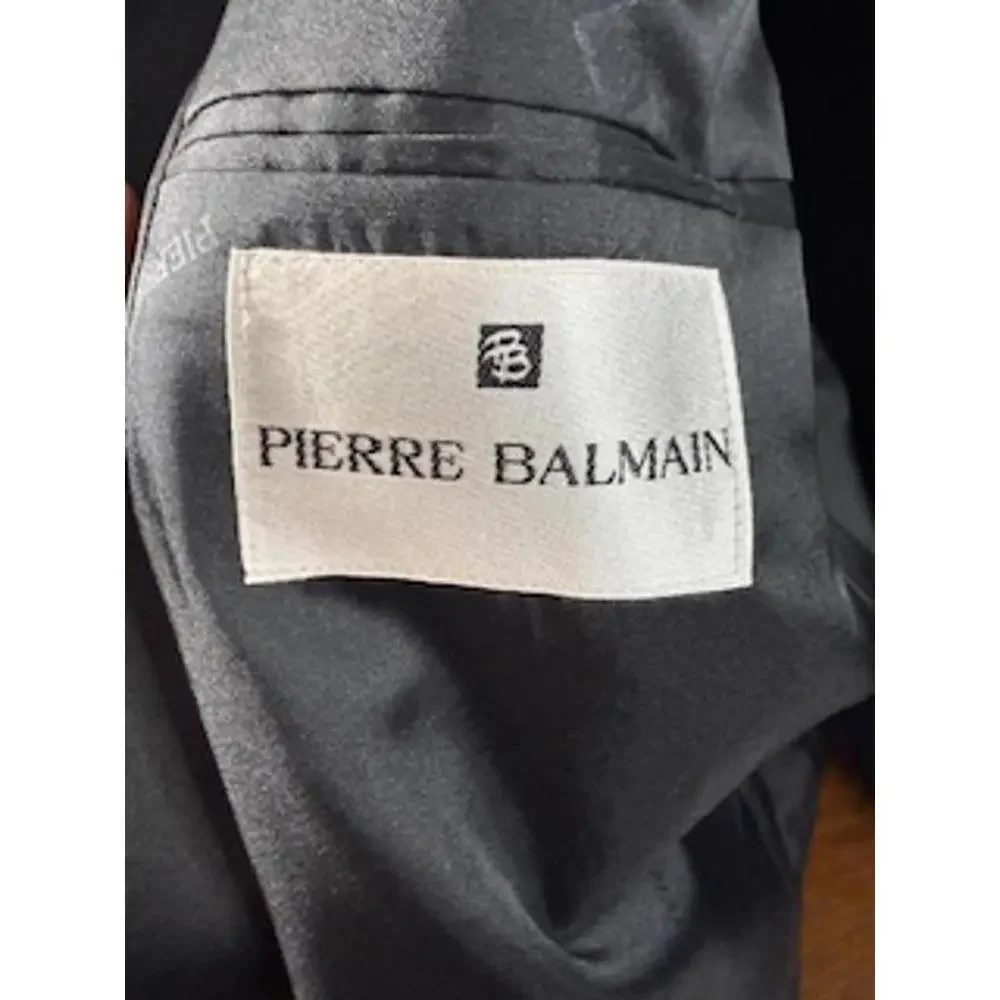 Pierre Balmain Classic Men's Navy Blue 100% Pure New Wool Blazer‎ Jacket 46R - Picture 3 of 5